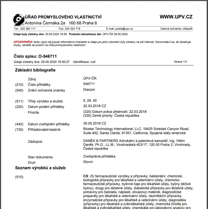 DIACOM Certificate